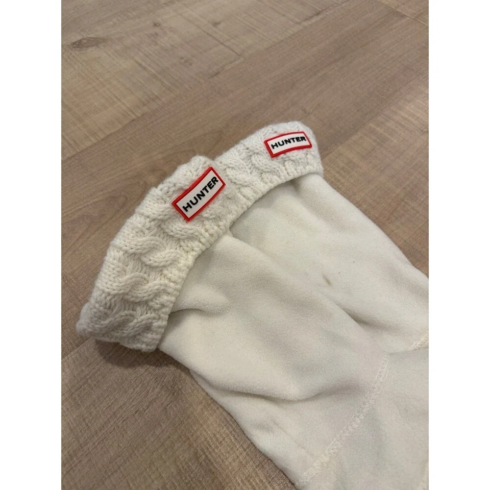 Hunter Boot White Knit Liner Insert Socks - Size kids XL